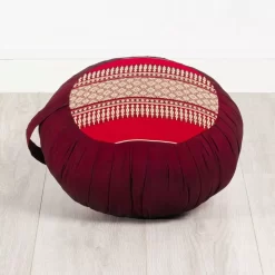 Kapok Zafukissen Mit Falten (Rubinrot)