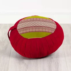 Kapok Zafukissen Mit Falten (Rot/Grün)