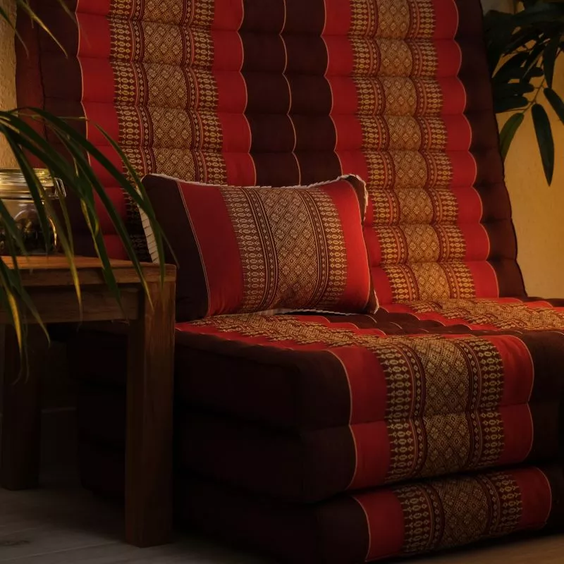 Kapok Dekokissen (Rot/Gelb) – Bild 2