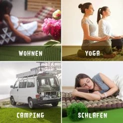 Kapok Thaikissen 3 Auflagen, Classic (Blau/Elefanten)