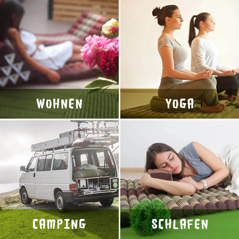 Kapok Meditationskissen Set L (Rot/Elefanten) – Bild 6