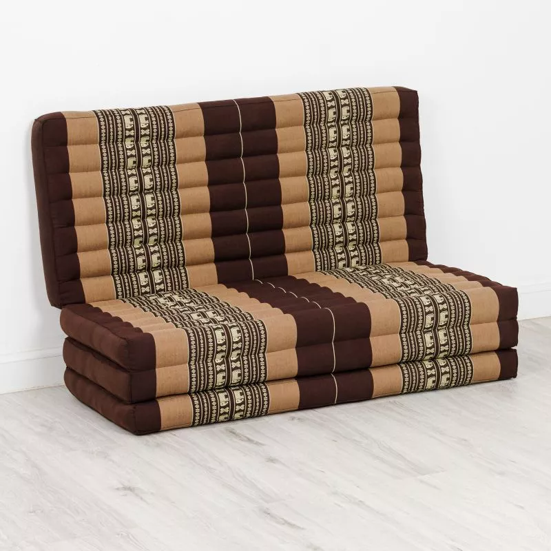 Kapok Klappmatratze, 110 Cm Breit, Classic (Braun/Elefanten) – Bild 2