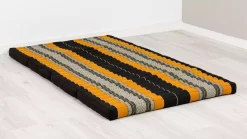 Kapok Klappmatratze, 110 Cm Breit, Classic (Schwarz/Orange)