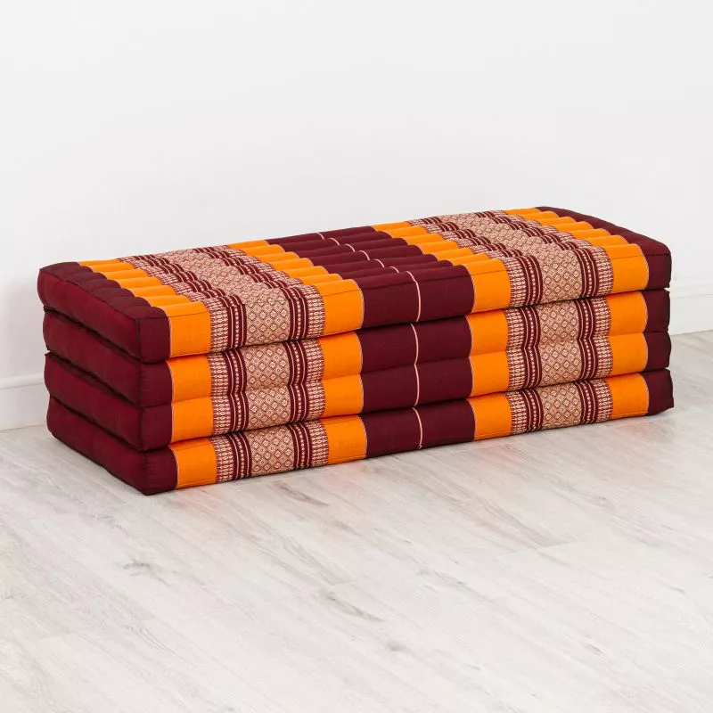 Kapok Klappmatratze, 110 Cm Breit, Classic (Orange) – Bild 3