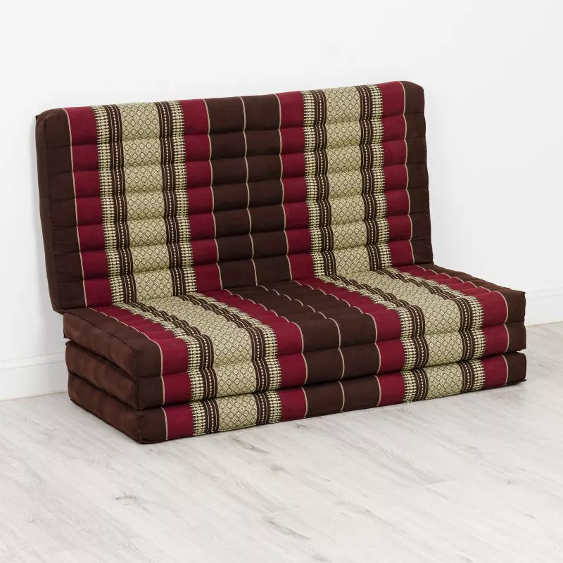 Kapok Klappmatratze, 110 Cm Breit, Classic (Weinrot) – Bild 2