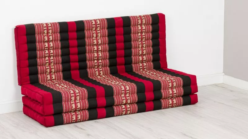 Kapok Klappmatratze, 140 Cm Breit, Classic (Rot/Elefanten) – Bild 2