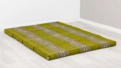 Kapok Klappmatratze, 140 Cm Breit, Classic (Grün/Elefanten)