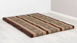 Kapok Klappmatratze, 140 Cm Breit, Classic (Braun/Elefanten)