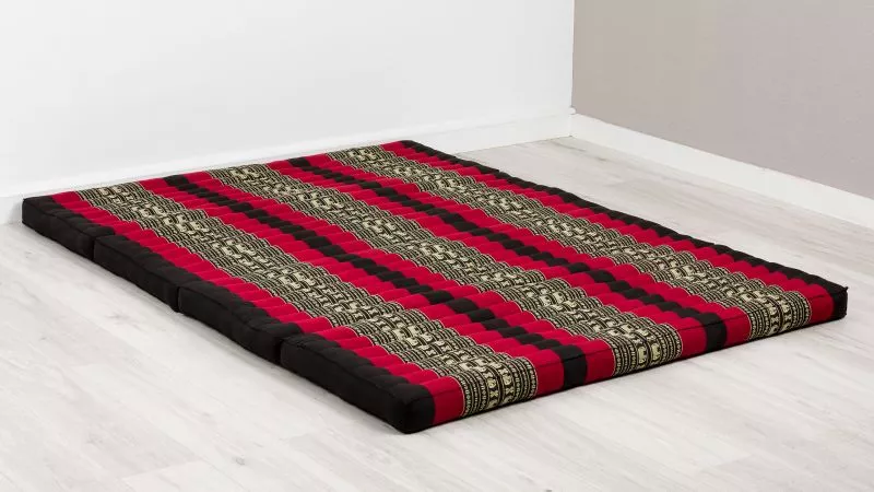 Kapok Klappmatratze, 140 Cm Breit, Classic (Schwarz/Elefanten)