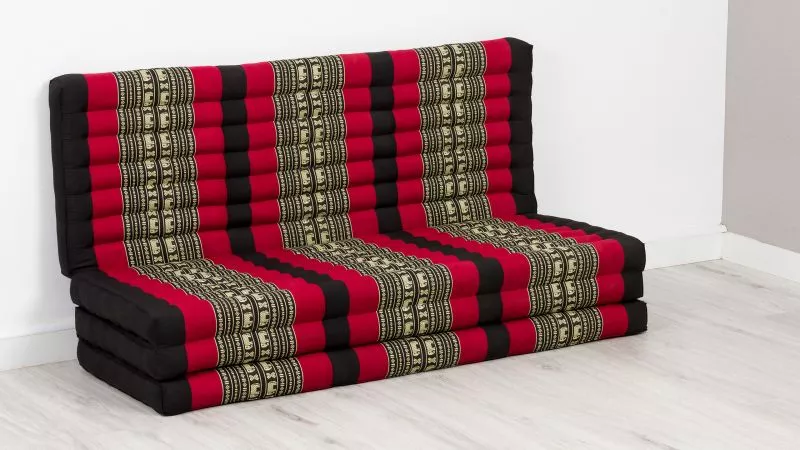 Kapok Klappmatratze, 140 Cm Breit, Classic (Schwarz/Elefanten) – Bild 2