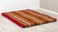 Kapok Klappmatratze, 140 Cm Breit, Classic (Rot/Grün)