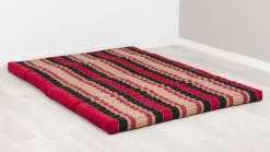 Kapok Klappmatratze, 140 Cm Breit, Classic (Rot/Schwarz)