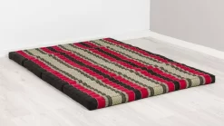 Kapok Klappmatratze, 140 Cm Breit, Classic (Schwarz/Rot)