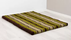 Kapok Klappmatratze, 140 Cm Breit, Classic (Braun/Grün)