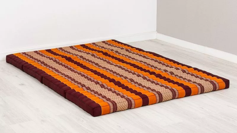 Kapok Klappmatratze, 140 Cm Breit, Classic (Orange)