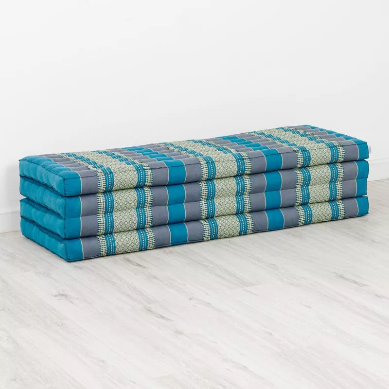 Kapok Klappmatratze, 140 Cm Breit, Classic (Hellblau) – Bild 3