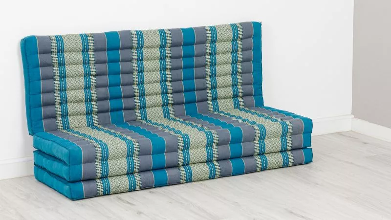 Kapok Klappmatratze, 140 Cm Breit, Classic (Hellblau) – Bild 2