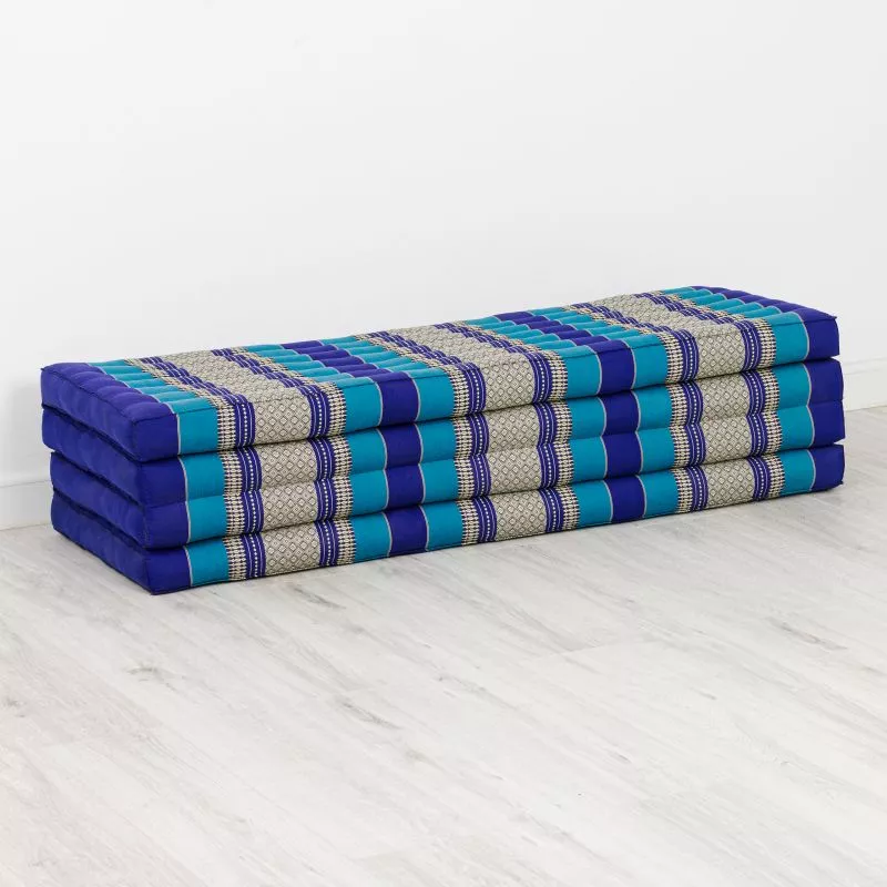 Kapok Klappmatratze, 140 Cm Breit, Classic (Blau) – Bild 3