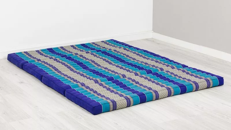 Kapok Klappmatratze, 140 Cm Breit, Classic (Blau)