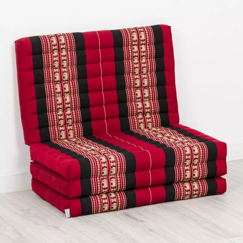 Kapok Klappmatratze, 80 Cm Breit, Classic (Rot/Elefanten) – Bild 2