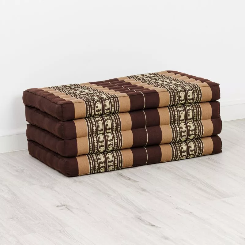 Kapok Klappmatratze, 80 Cm Breit, Classic (Braun/Elefanten) – Bild 3