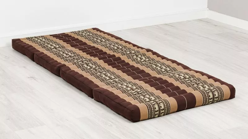 Kapok Klappmatratze, 80 Cm Breit, Classic (Braun/Elefanten)