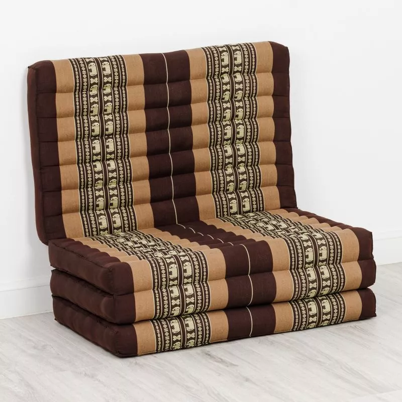 Kapok Klappmatratze, 80 Cm Breit, Classic (Braun/Elefanten) – Bild 2