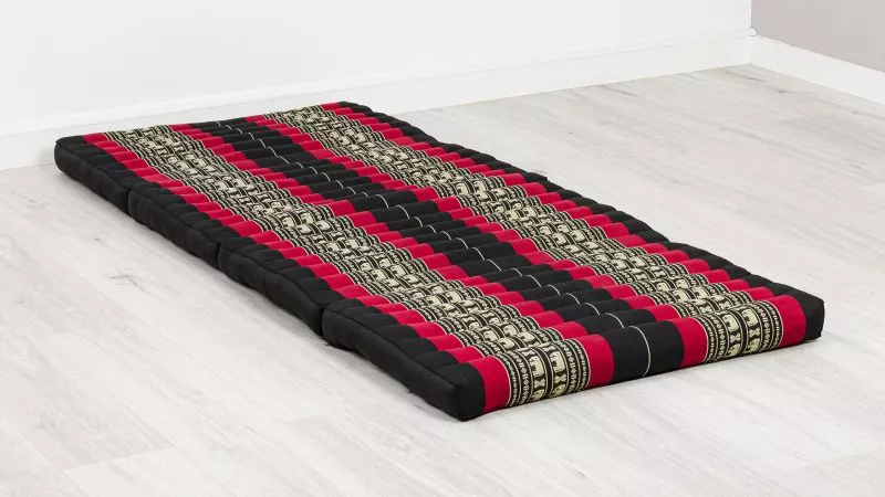 Kapok Klappmatratze, 80 Cm Breit, Classic (Schwarz/Elefanten)