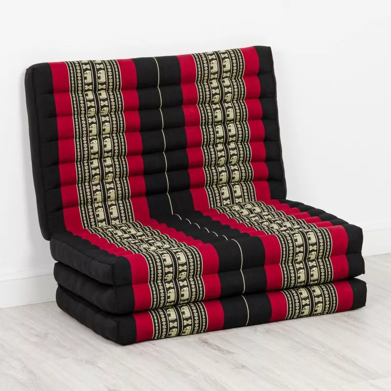 Kapok Klappmatratze, 80 Cm Breit, Classic (Schwarz/Elefanten) – Bild 2