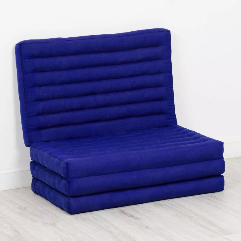 Kapok Klappmatratze, 80 Cm Breit, Basic (Blau Uni) – Bild 2