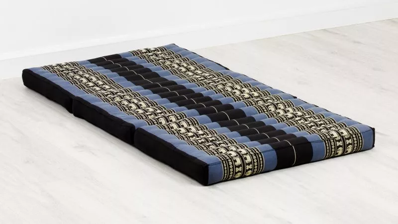 Kapok Kinderklappmatratze, 70 Cm Breit (Blau/Elefanten)