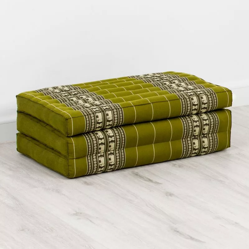 Kapok Kinderklappmatratze, 70 Cm Breit (Grün/Elefanten) – Bild 3