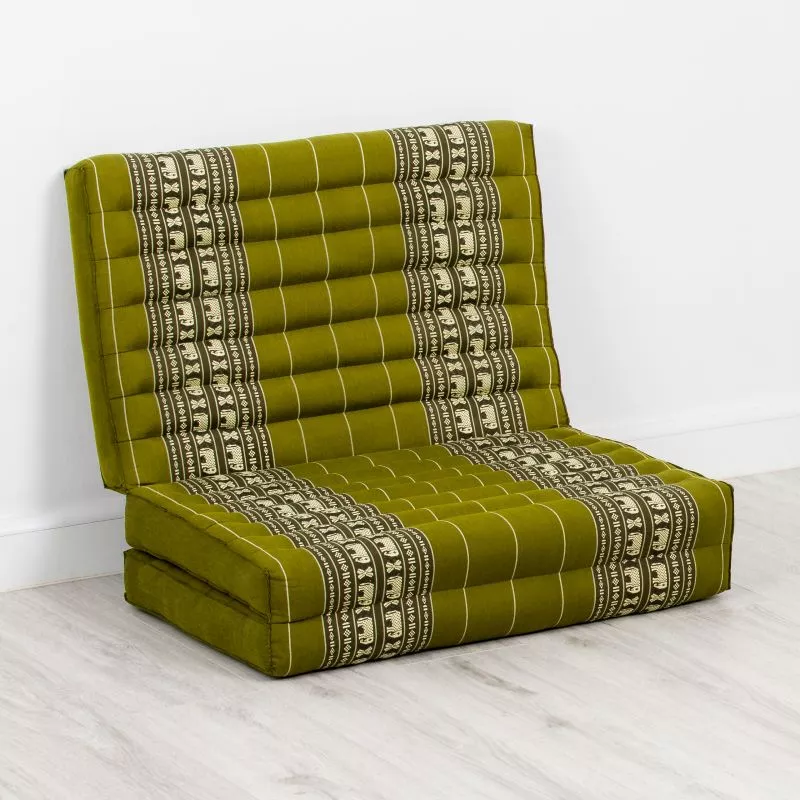 Kapok Kinderklappmatratze, 70 Cm Breit (Grün/Elefanten) – Bild 2