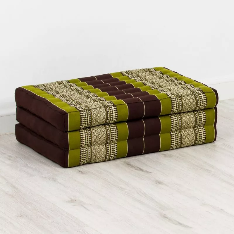 Kapok Kinderklappmatratze, 70 Cm Breit (Braun/Grün) – Bild 3