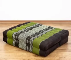 Kapok Stützkissen Faltbar (Braun/Grün)