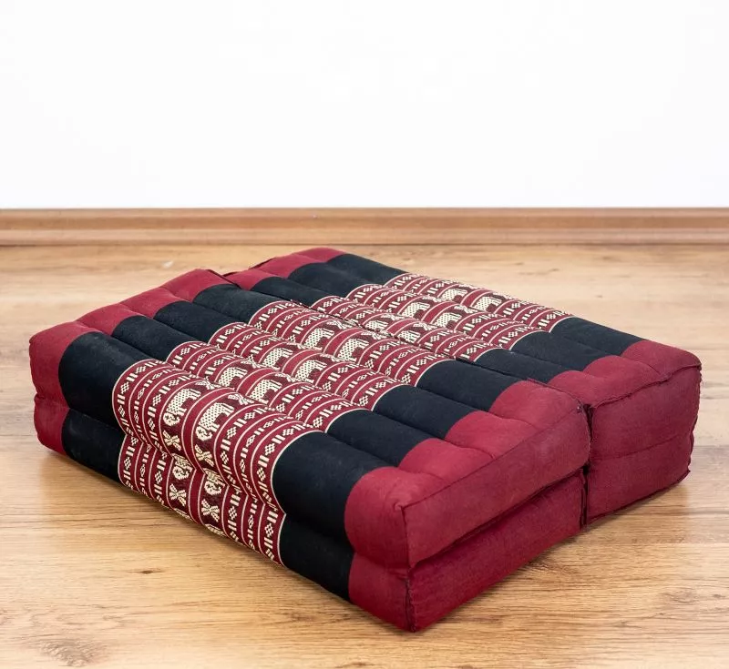 Kapok Stützkissen Faltbar (Rot/Elefanten)