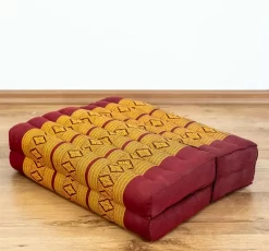 Kapok Stützkissen Faltbar (Rot/Gelb)