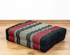Kapok Stützkissen Faltbar (Schwarz/Rot)