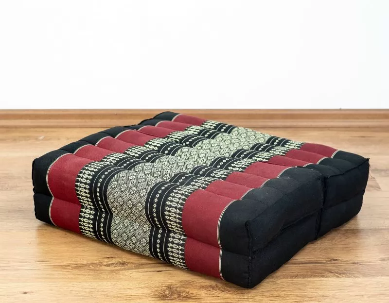 Kapok Stützkissen Faltbar (Schwarz/Rot)