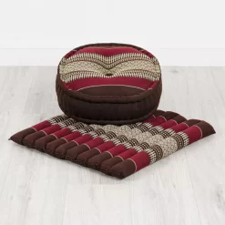 Kapok Meditationskissen Set L (Weinrot)