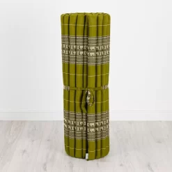 Kapok Rollmatte, 110 Cm Breit (Grün/Elefanten)