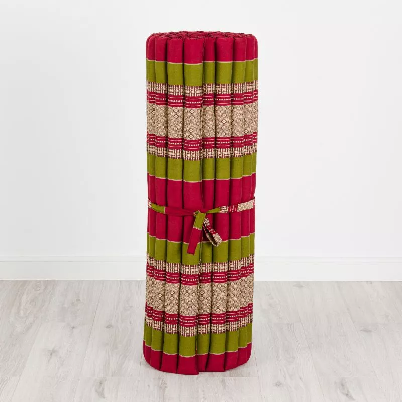 Kapok Rollmatte, 110 Cm Breit (Rot/Grün)