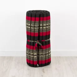 Kapok Rollmatte, 75 Cm Breit (Schwarz/Elefanten)