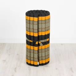 Kapok Rollmatte, 75 Cm Breit (Schwarz/Orange)
