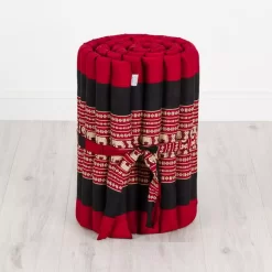 Kapok Rollmatte, 50 Cm Breit (Rot/Elefanten)