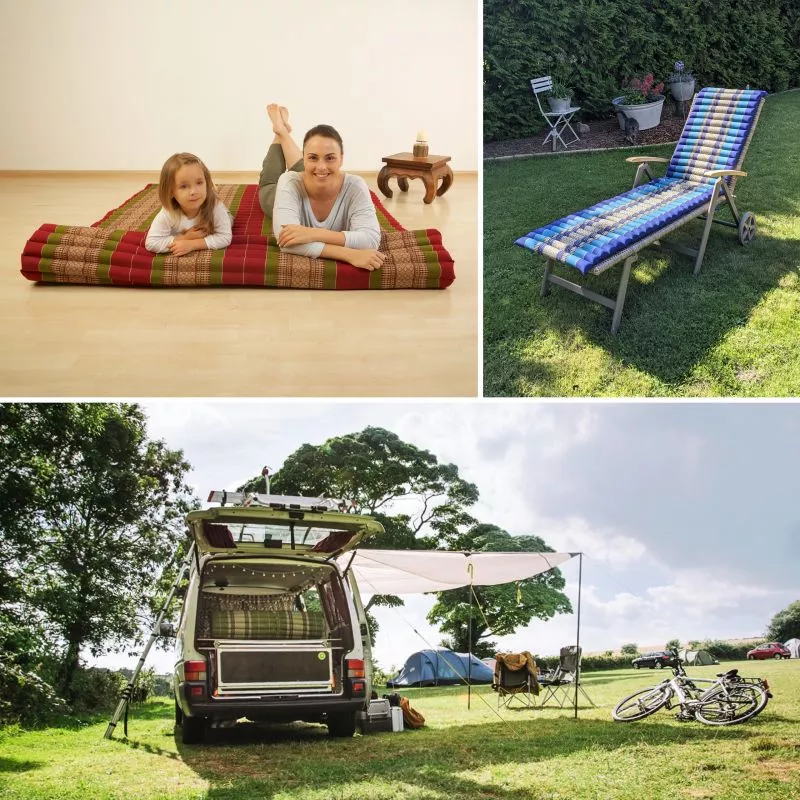 Kapok Rollmatte, 75 Cm Breit (Rot/Elefanten) – Bild 5