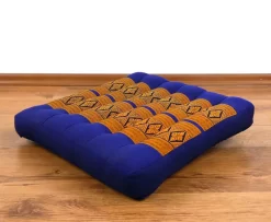 Kapok Sitzkissen 35 Cm (Blau/Gelb)