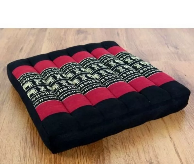 Kapok Sitzkissen 35 Cm (Schwarz/Elefanten)