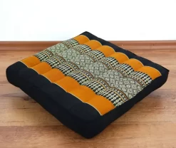 Kapok Sitzkissen 35 Cm (Schwarz/Orange)