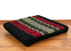 Kapok Sitzkissen 50 Cm (Schwarz/Rot)